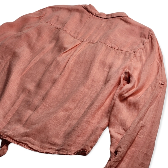 Cloth & Stone Linen Tie Waist Blouse - Picture 7 of 8